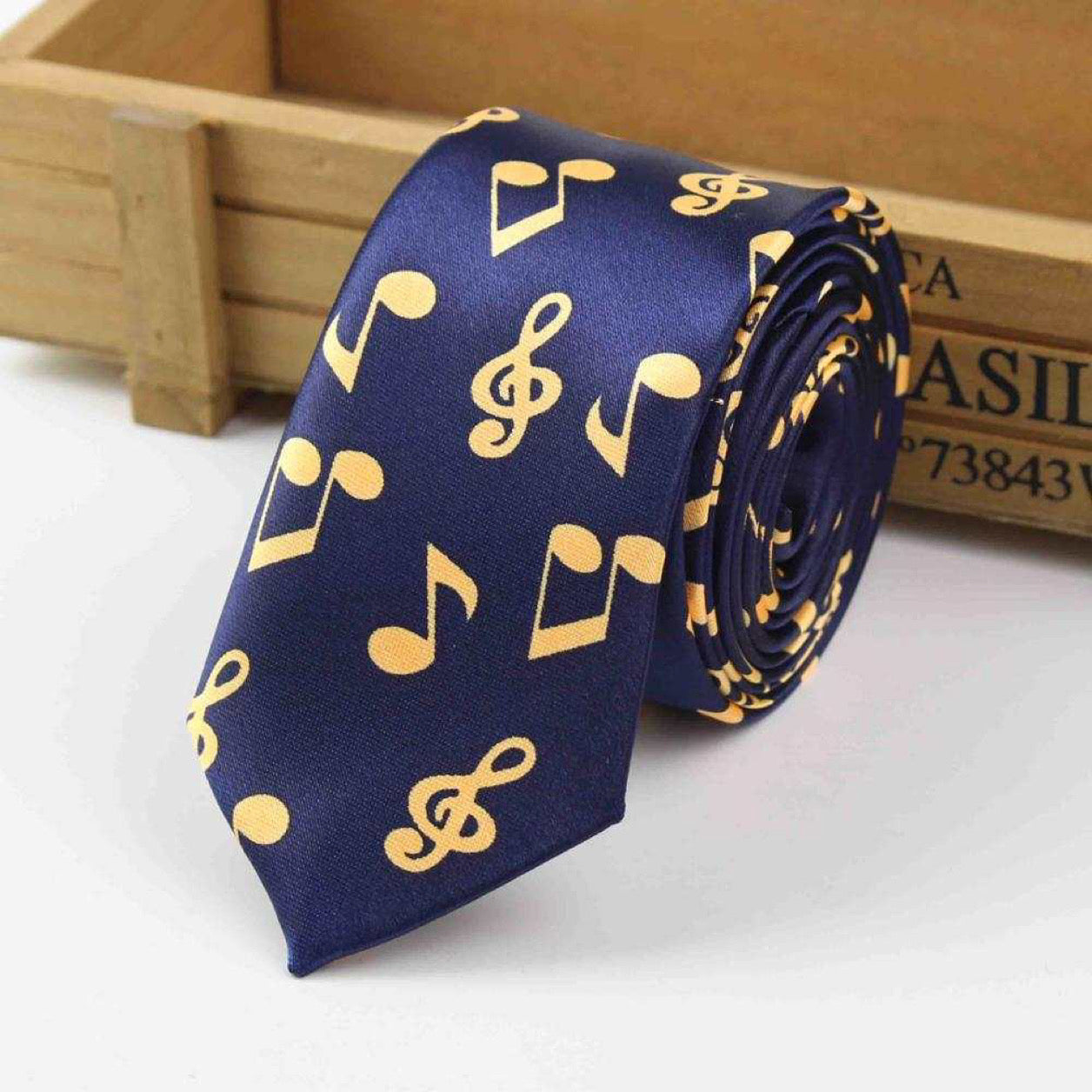 Kalena Men's Tie Classic Fashion Musical Notes and Staff Edition Clearance