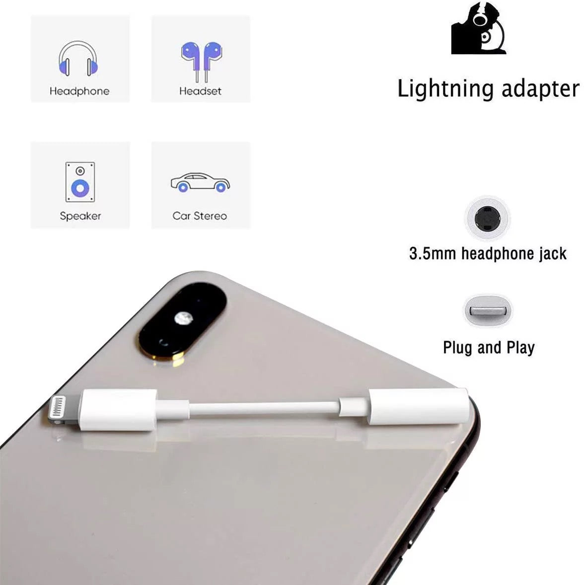 Aux adapter for iphone near me hot sale