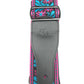 Kalena 2 Pin Guitar Strap Buckle Style Blue and Purple Flowers (jacquard band+nylon+real leather) - Kalena Instruments