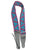 Kalena 2 Pin Guitar Strap Buckle Style Blue and Purple Flowers (jacquard band+nylon+real leather) - Kalena Instruments