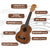 Kalena LM series Soprano Mahogany Ukulele with Celluloid Binding Traditional complete set