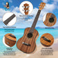 Kalena LM series Tenor Mahogany Ukulele with Celluloid Binding Traditional complete set