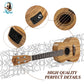 Kalena Tenor Zebrawood Ukulele with EQ Pickup Complete Set
