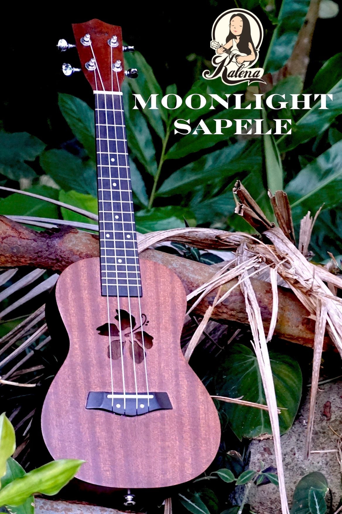 Kalena Moonlight Sapele Ukulele Hibiscus Edition (Complete Set) - Kalena Instruments