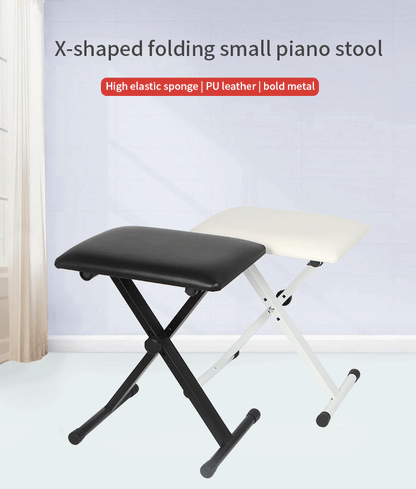 Kalena basic Piano Bench Q-90 X-Style Adjustable Padded Folding Keyboard Bench
