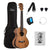 Kalena SA-T01 All Solid Acacia tenor ukulele with armrest and maple binding Complete Set