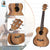 Kalena SA-T01 All Solid Acacia tenor ukulele with armrest and maple binding Complete Set