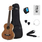 Kalena Concert Longneck Solid Acacia Top Ukulele with Maple binding