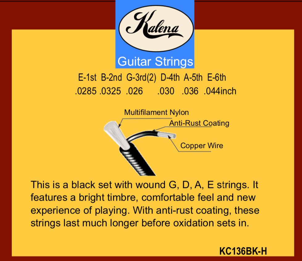 Kalena Classical Guitar Strings "BLACK" - Kalena Instruments
