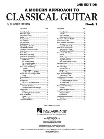 A Modern Approach to Classical Guitar – 2nd Edition Book 1 – Book Only - Kalena