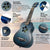 Kalena Mahogany Ukulele Hibiscus Edition Complete Set - Kalena Instruments / Aqua Blue