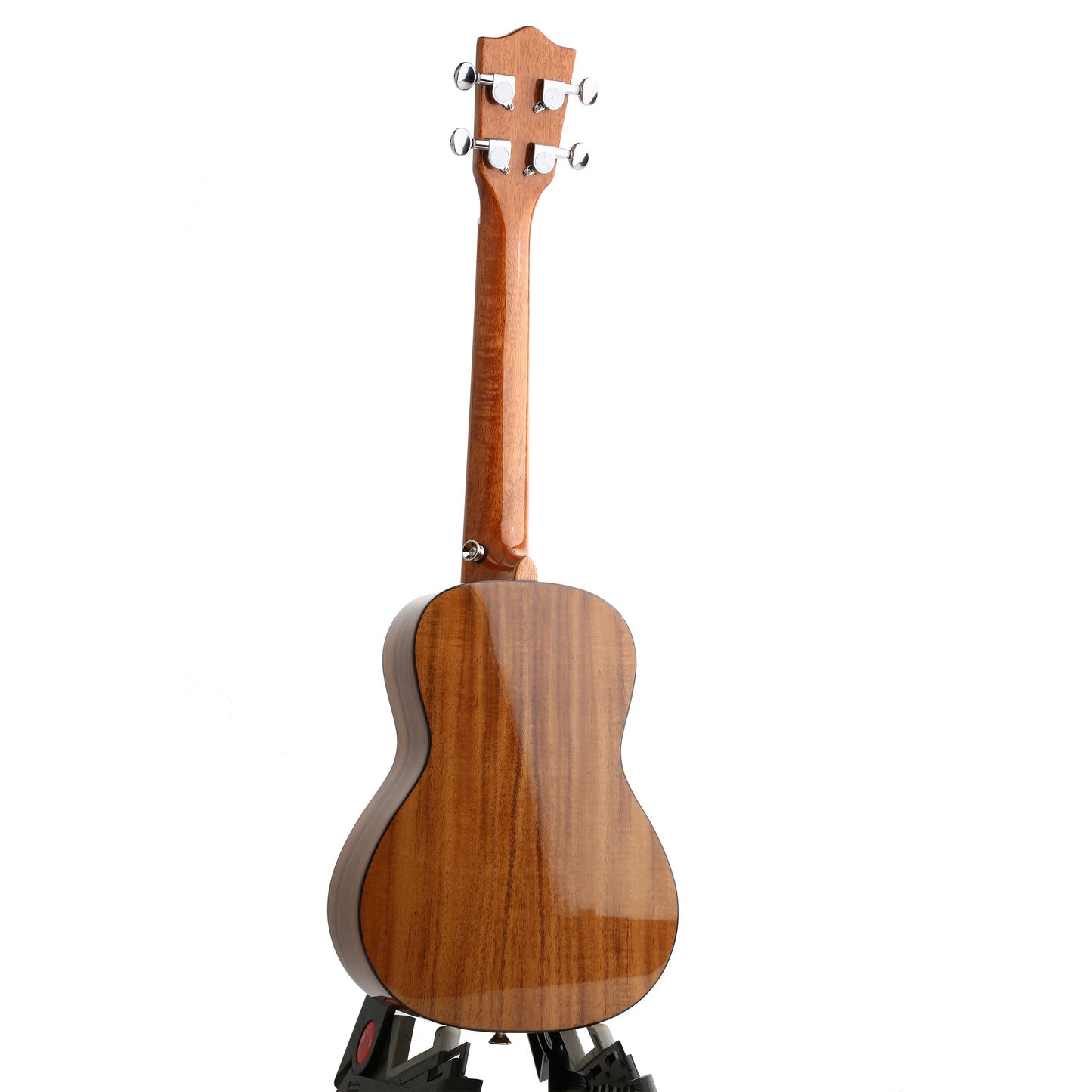 Kalena Concert Longneck Solid Acacia Top Ukulele with Maple binding Complete Set: Strings, Picks, Strap, Digital Tuner, Padded Case, Starter Guide