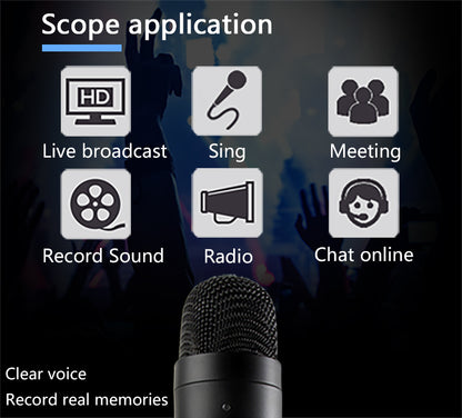 Desktop USB-900 Studio Condenser Microphone For Pc Recording, Streaming, Podcast - Kalena