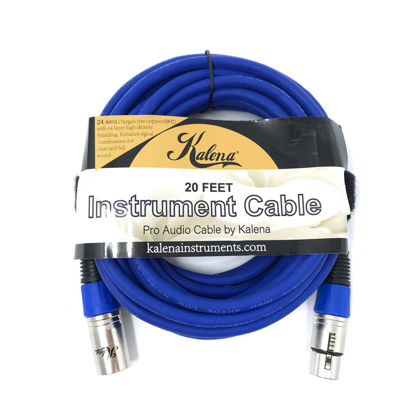Kalena XLR mic cable (Male to female) - Kalena Instruments / Blue PVC