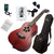 Kalena LM series Soprano Mahogany Ukulele Hibiscus Edition LavaRock Red Complete Set