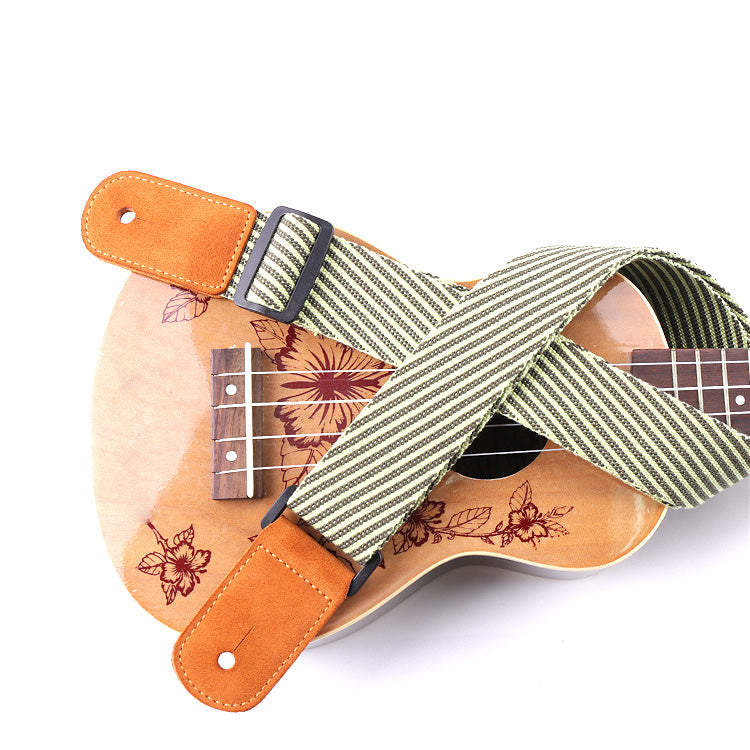 Kalena 2 Pin Ukulele Strap (cotton+real leather) - Kalena Instruments