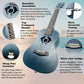 Kalena Mahogany Ukulele Dolphins Complete Set - Kalena Instruments / DeepSea Blue