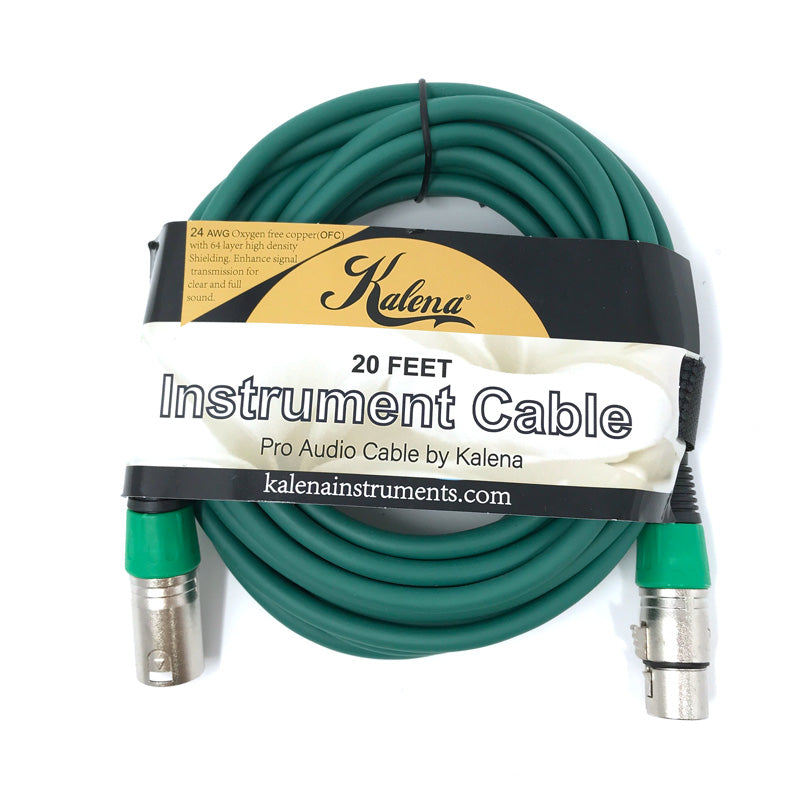 Kalena XLR mic cable (Male to female) - Kalena Instruments / Green PVC