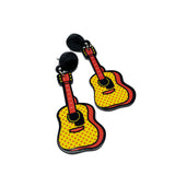 Ukulele Earrings Musical Instrument Earrings for Music Lovers - Kalena Instruments / Guitar