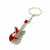 Electric Ukulele Chrome Metal Rock n Roll Key Chain - Kalena