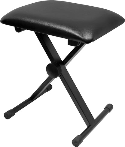 Kalena basic Piano Bench Q-90 X-Style Adjustable Padded Folding Keyboard Bench