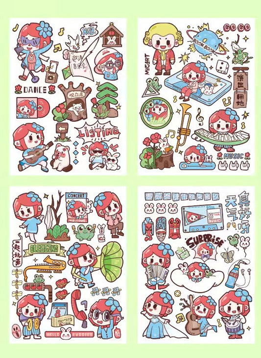 Hand Book Sticker Musical theme Sticker