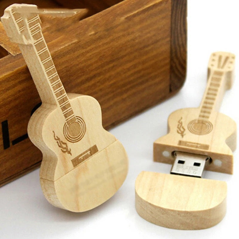 USB flash Drive Guitar shape wooden 4GB USB Drive