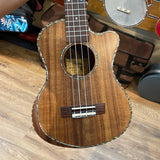 Kalena Tenor Cutaway Solid Acacia Top Ukulele Complete Set