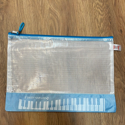 Paper Document file zipper musical bag