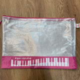 Paper Document file zipper musical bag