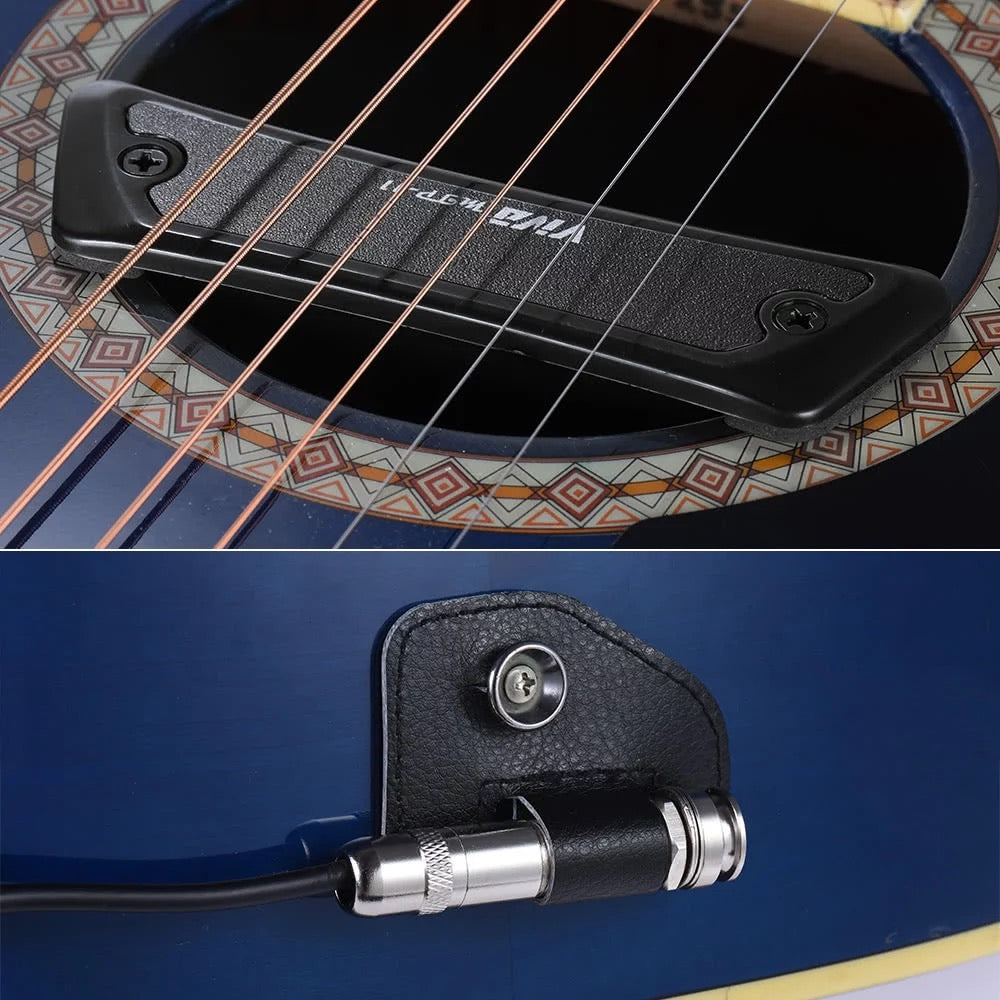 Passive Magnetic Soundhole Pick-up Single Coil for Folk Guitar