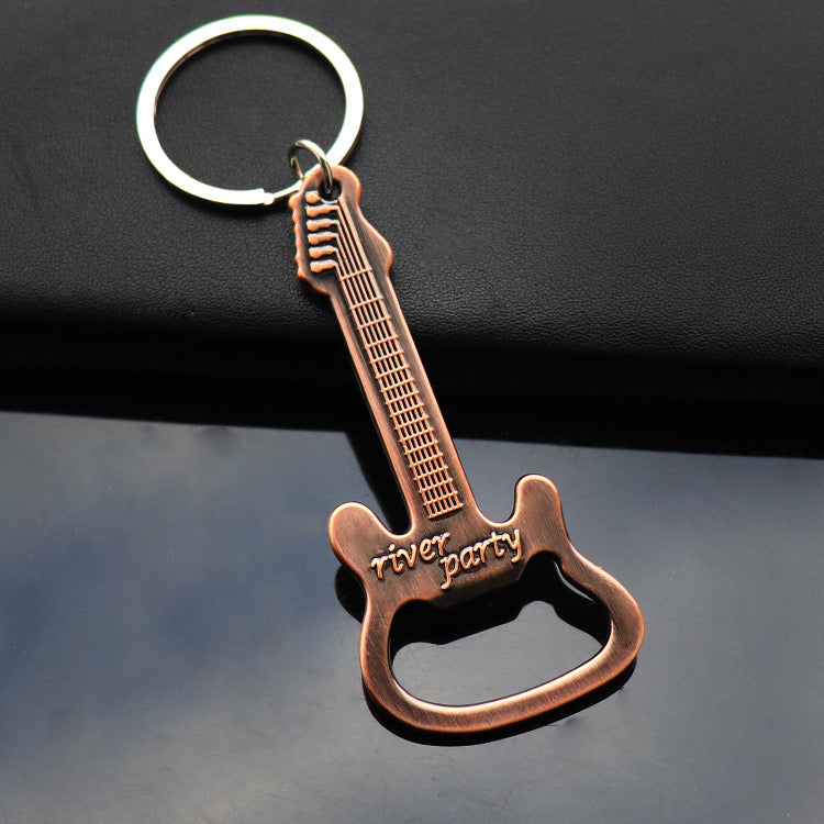 Kalena Beer Bottle Opener Guitar Keychain Creative Key Ring Kitchen Accessories