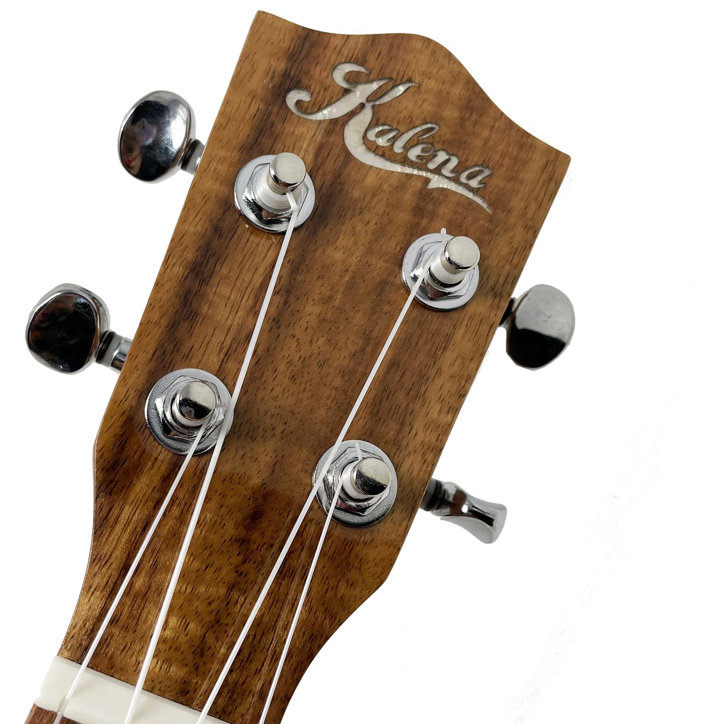 Kalena Solid Top Acacia Hibiscus Edition Concert Longneck Ukulele Complete Set: Strings, Picks, Strap, Digital Tuner, Padded Case, Starter Guide