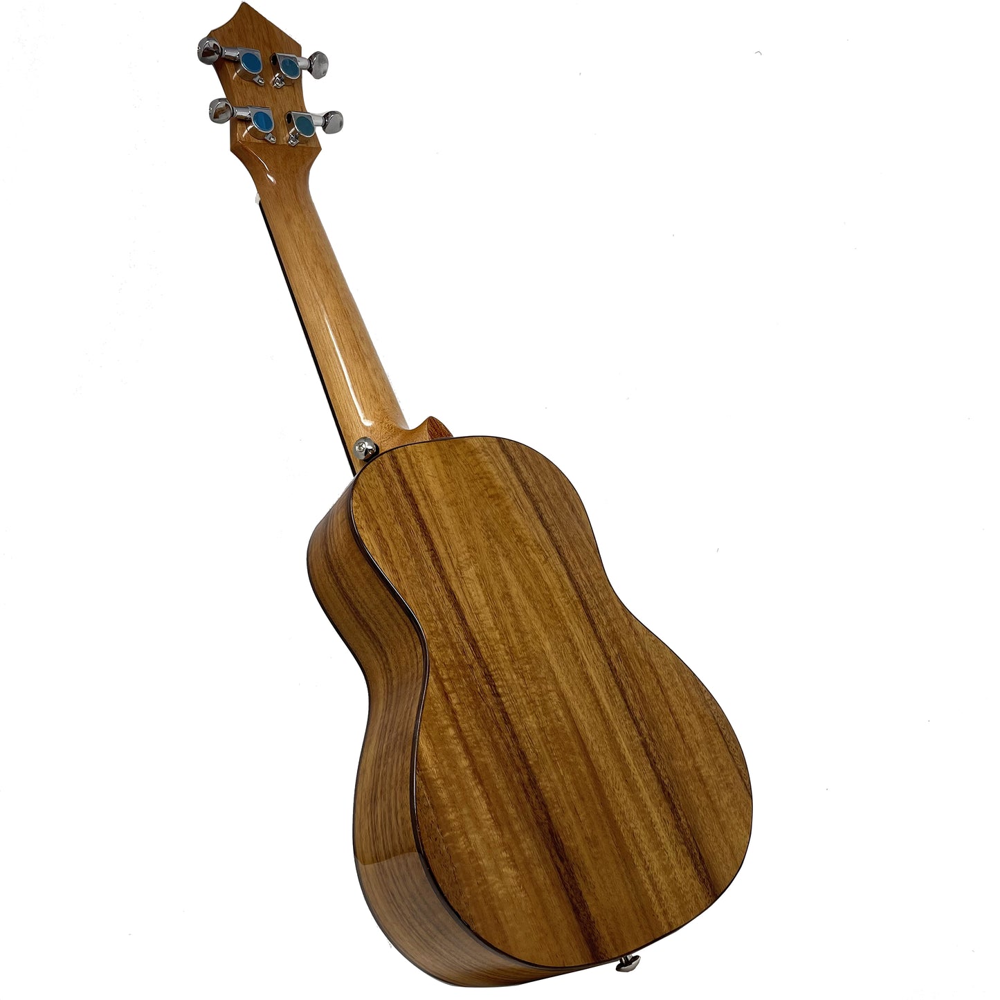 Kalena Concert Ukulele Solid Acacia Top Turtle Abalone Shell inlay high gloss Complete Set: Strings, Picks, Strap, Digital Tuner, Padded Case, Starter Guide