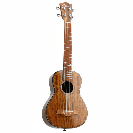Kalena Concert Longneck Solid Acacia Top Ukulele with Maple binding