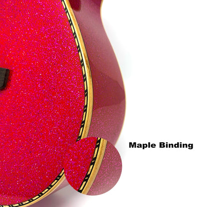 Kalena Sparkle Series Solid Spruce Top Ukulele - Kalena Instruments / Rose Sparkle