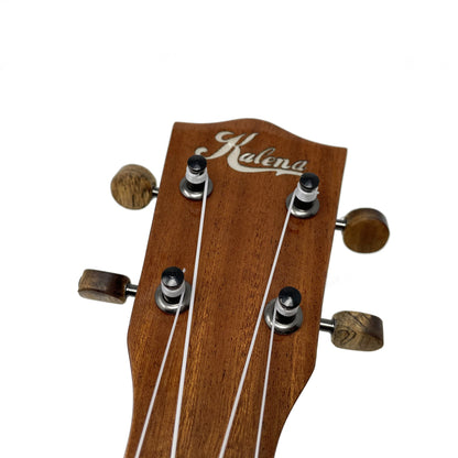 Kalena Tenor Ukulele Performance Series Solid Spruce Top Cutaway Armrest EQ Pickup Complete Set: Strings, Picks, Strap, Digital Tuner, Padded Case, Starter Guide