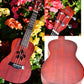 Kalena Mahogany Ukulele Hibiscus Edition Complete Set - Kalena Instruments / LavaRock Red