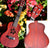 Kalena Mahogany Ukulele Hibiscus Edition Complete Set - Kalena Instruments / LavaRock Red