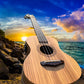Kalena Zebrawood Sun Engraving Ukulele Complete Set - Kalena Instruments / 24" Concert