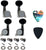 Kalena 4pcs Ukulele Tuning Pegs 2L2R Machine Heads, Tuners for Ukulele with Hawaii pick - Kalena Instruments / Black Keys